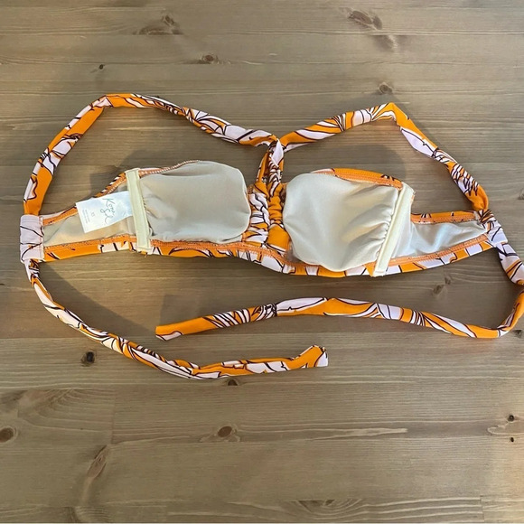 Sz. XS Target Kona SOL Sunshine Yellow White Bandeau bikini Top NWOT (OO12) - Picture 7 of 9